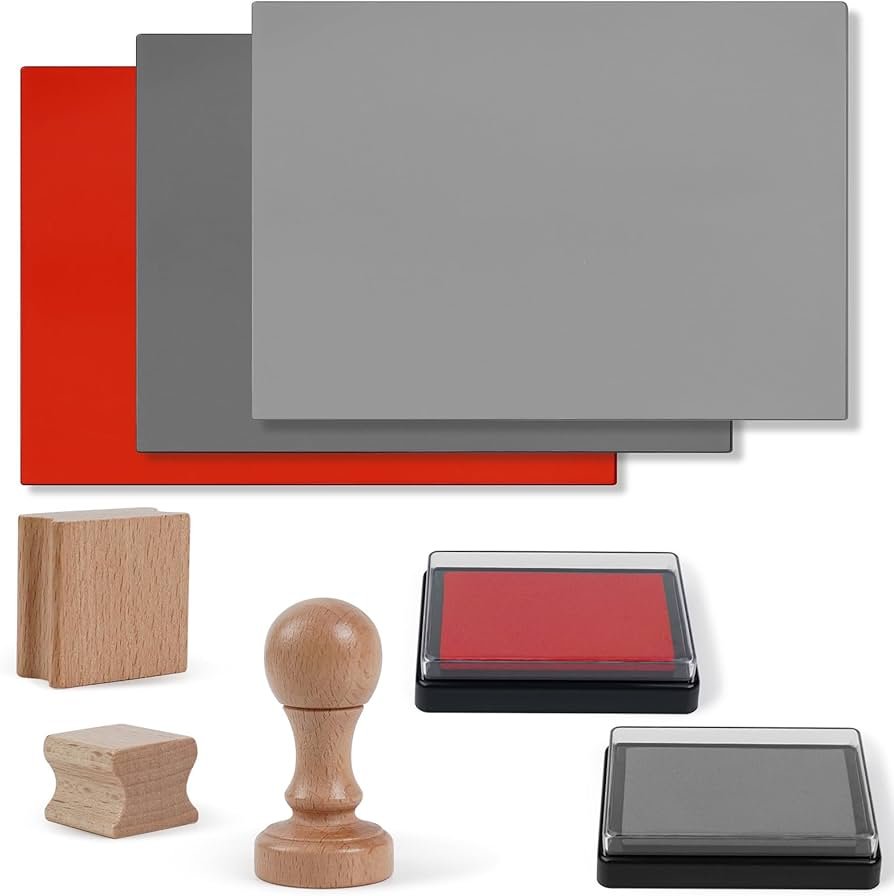 Gravure Tampon en Caoutchouc A4 Caoutchouc Flexible Bricolage Sculpture Tampon en Caoutchouc Bloc de Sculpture en Caoutchouc pour Machine de Gravure (rouge)